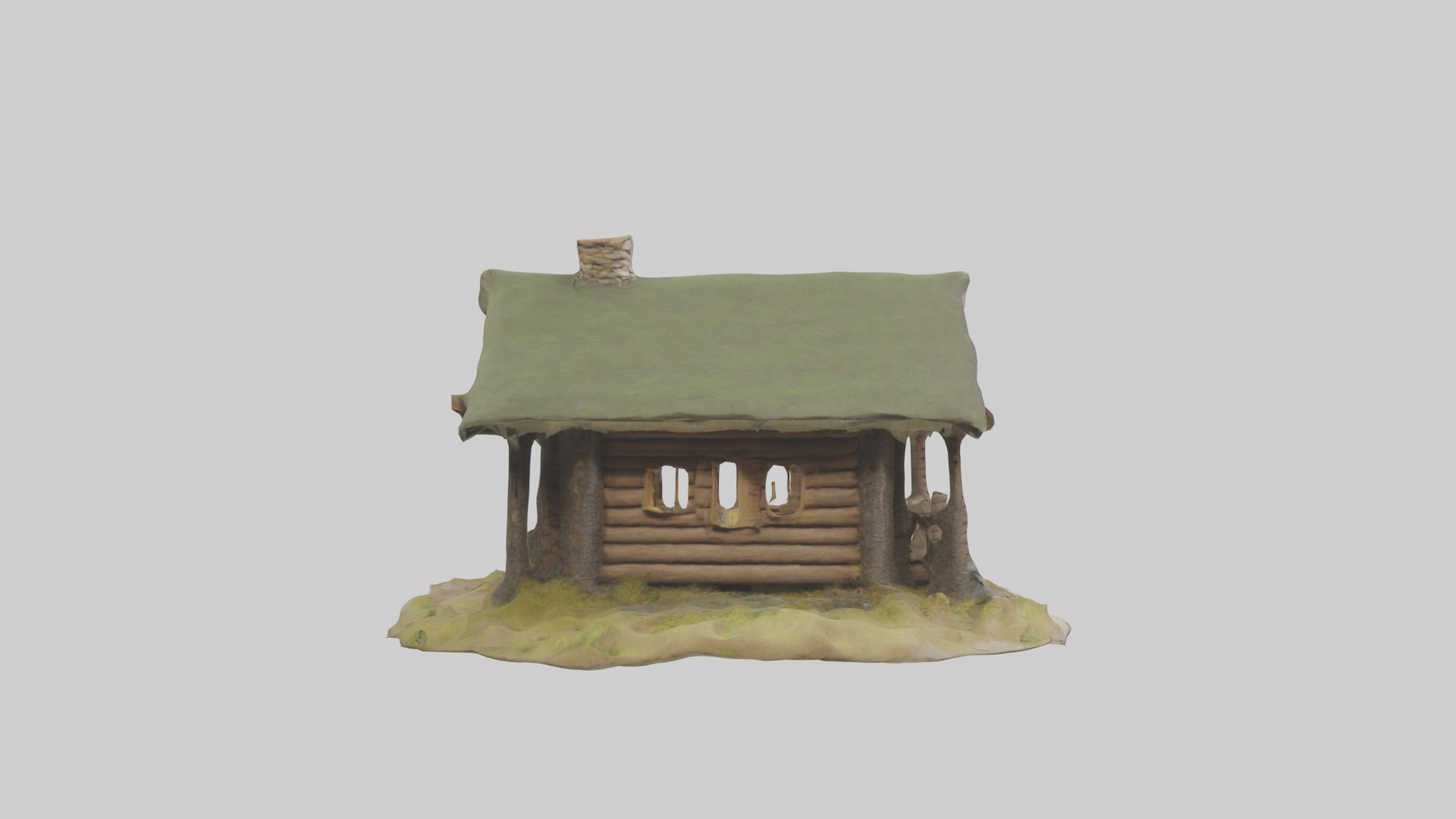 Foresthut Model Low-poly 3D model_7