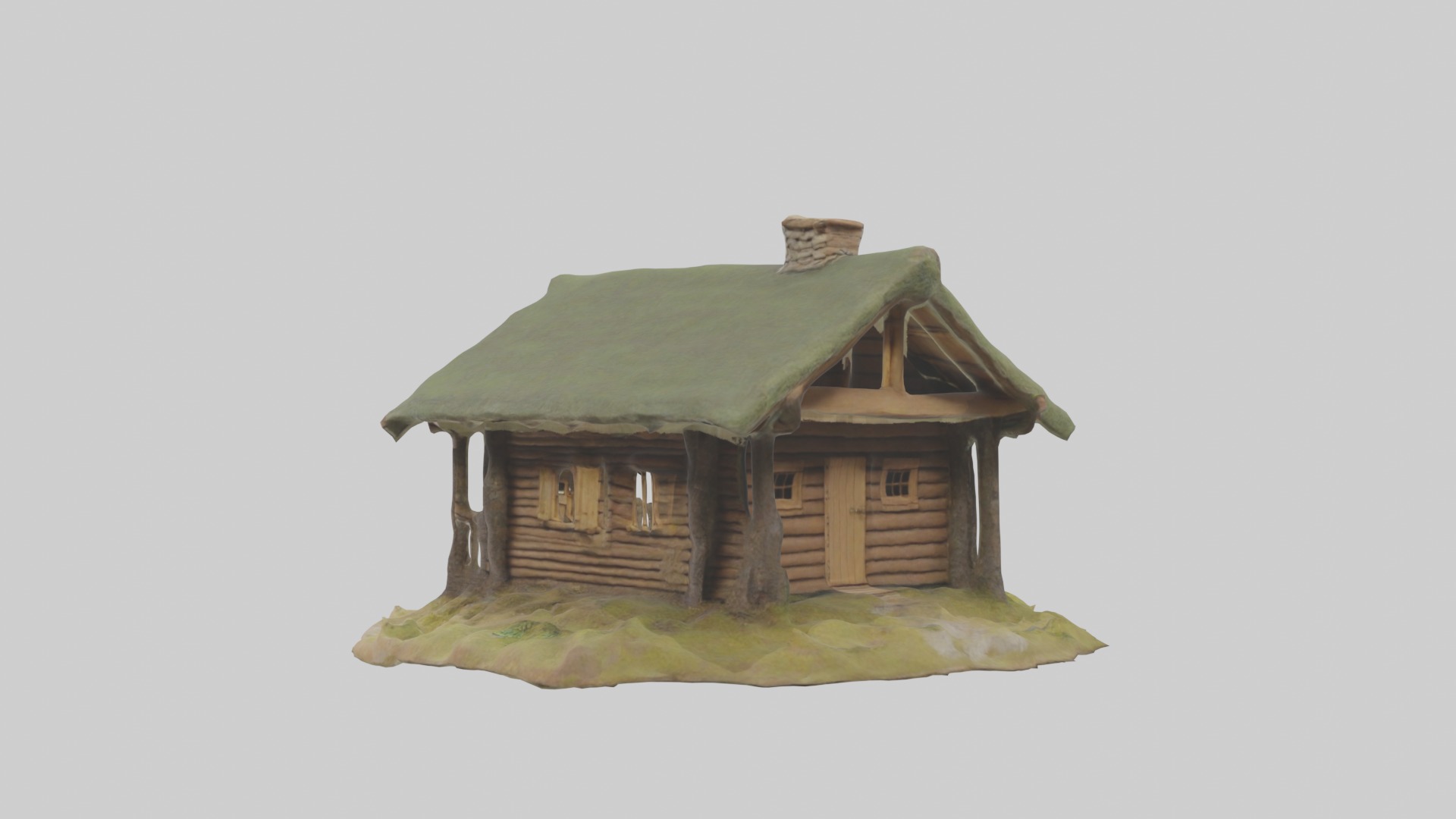 Foresthut Model Low-poly 3D model_1