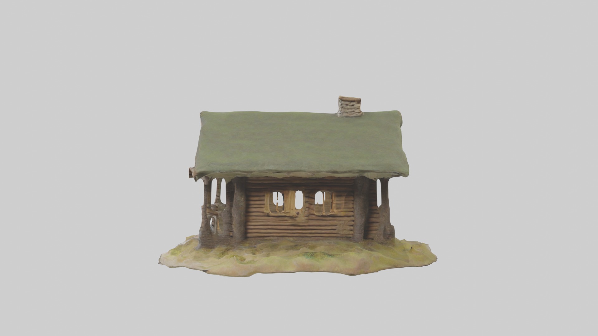 Foresthut Model Low-poly 3D model_6