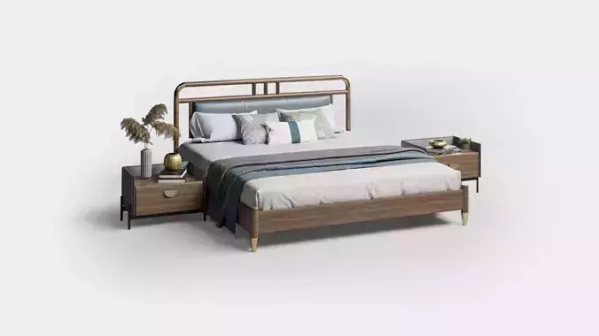 CONTEMPARY BED Free 3D model