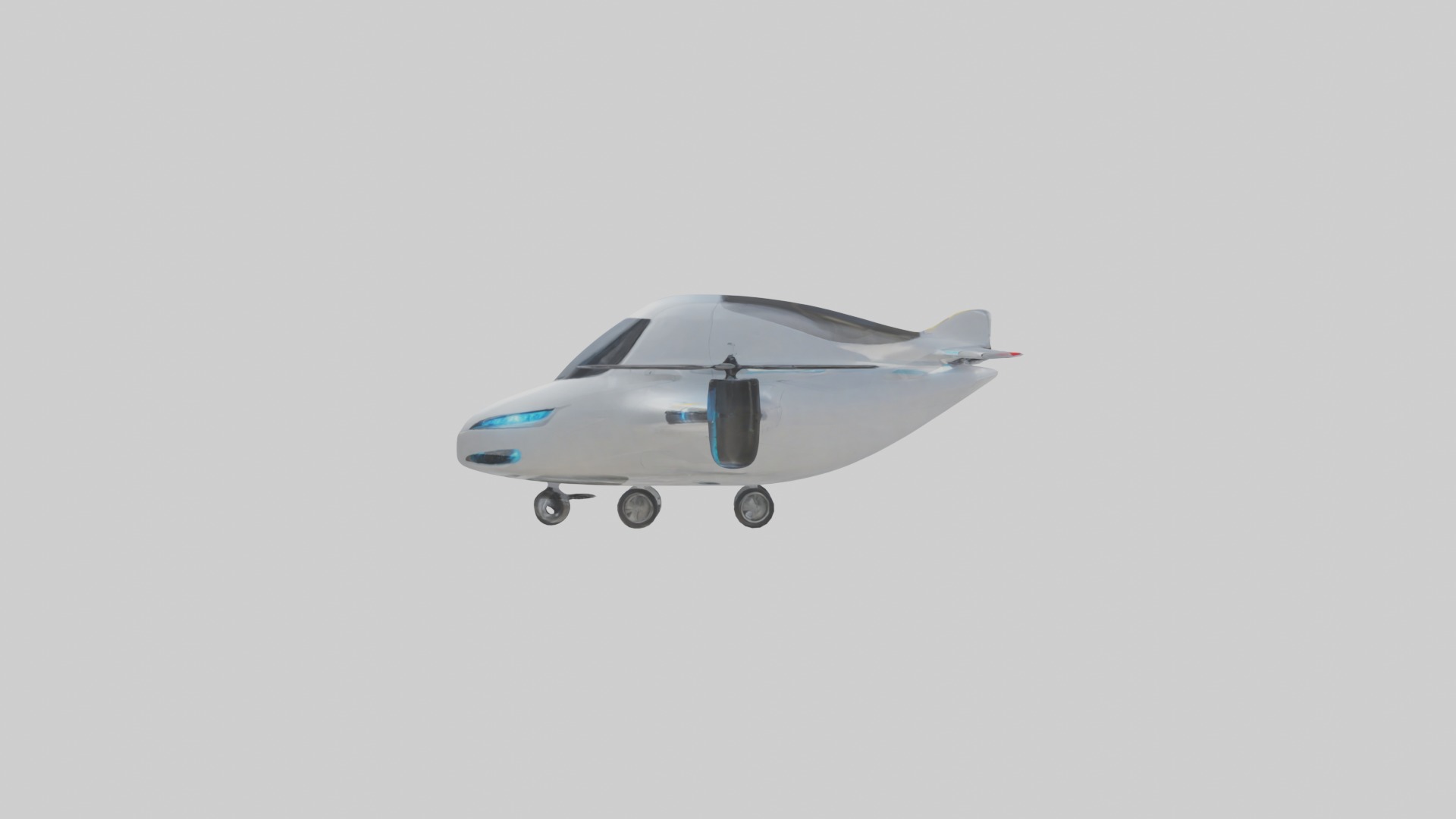 Flying Taxi Model 1 Low-poly 3D model_6