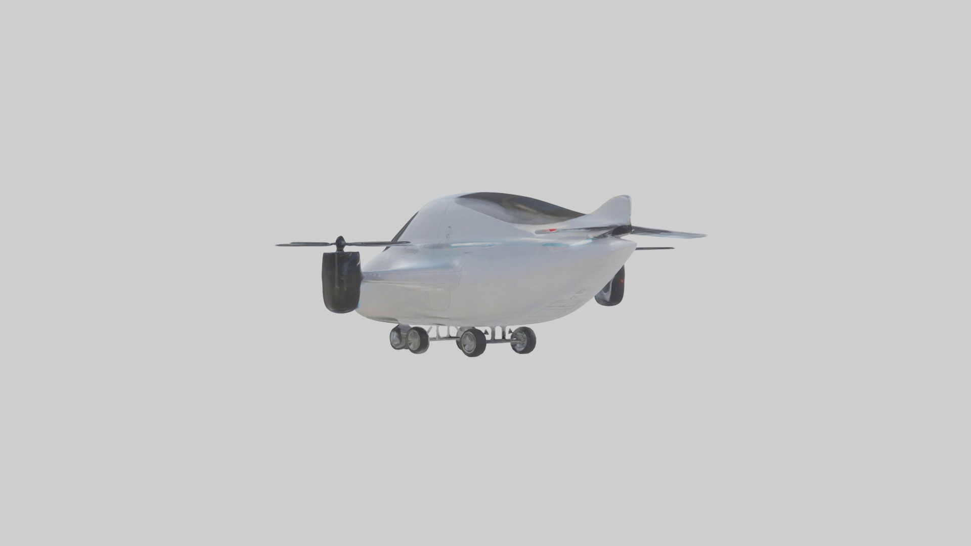Flying Taxi Model 1 Low-poly 3D model_1