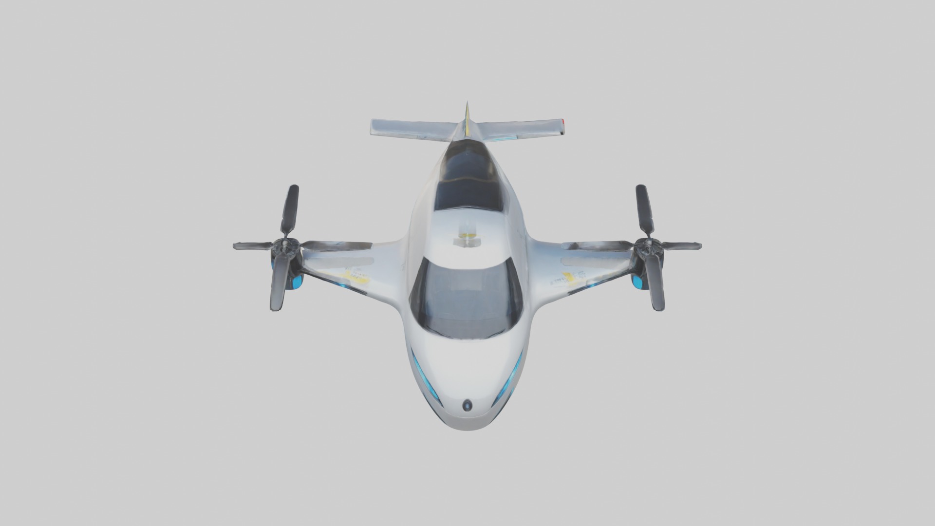 Flying Taxi Model 1 Low-poly 3D model_10