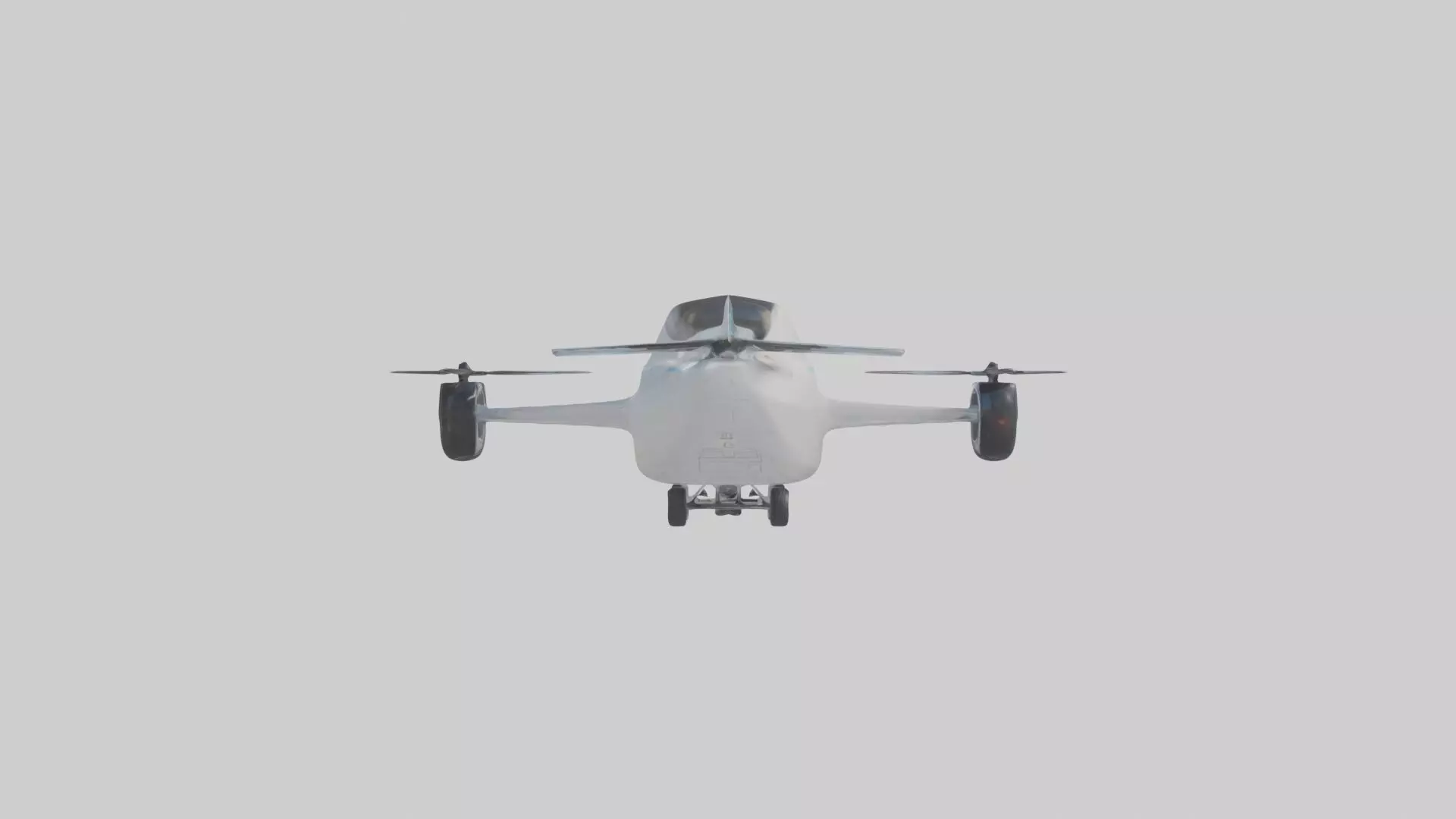 Flying Taxi Model 1 Low-poly 3D model_0