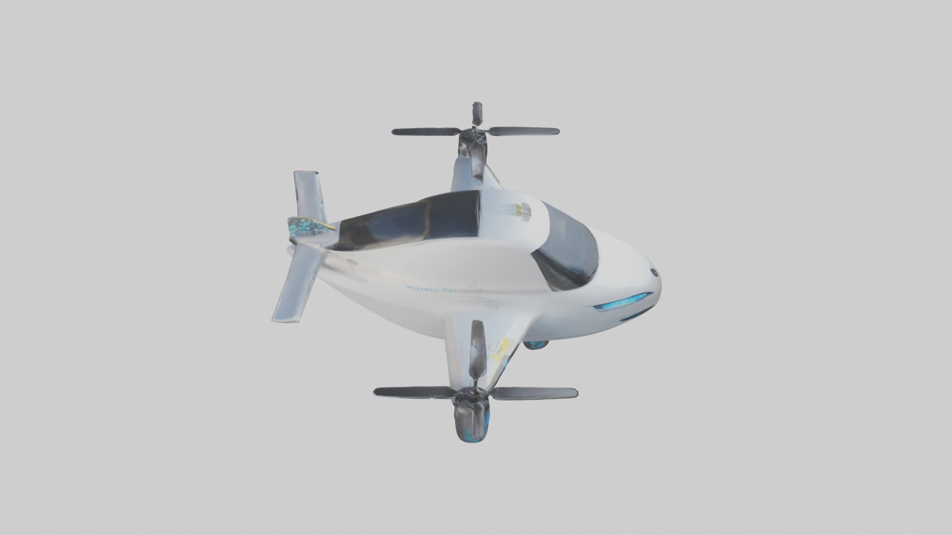 Flying Taxi Model 1 Low-poly 3D model_12