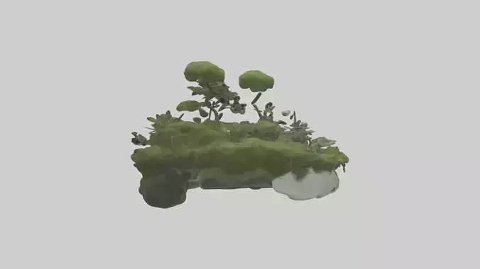 Floating Garden Model 1 Low-poly 3D model