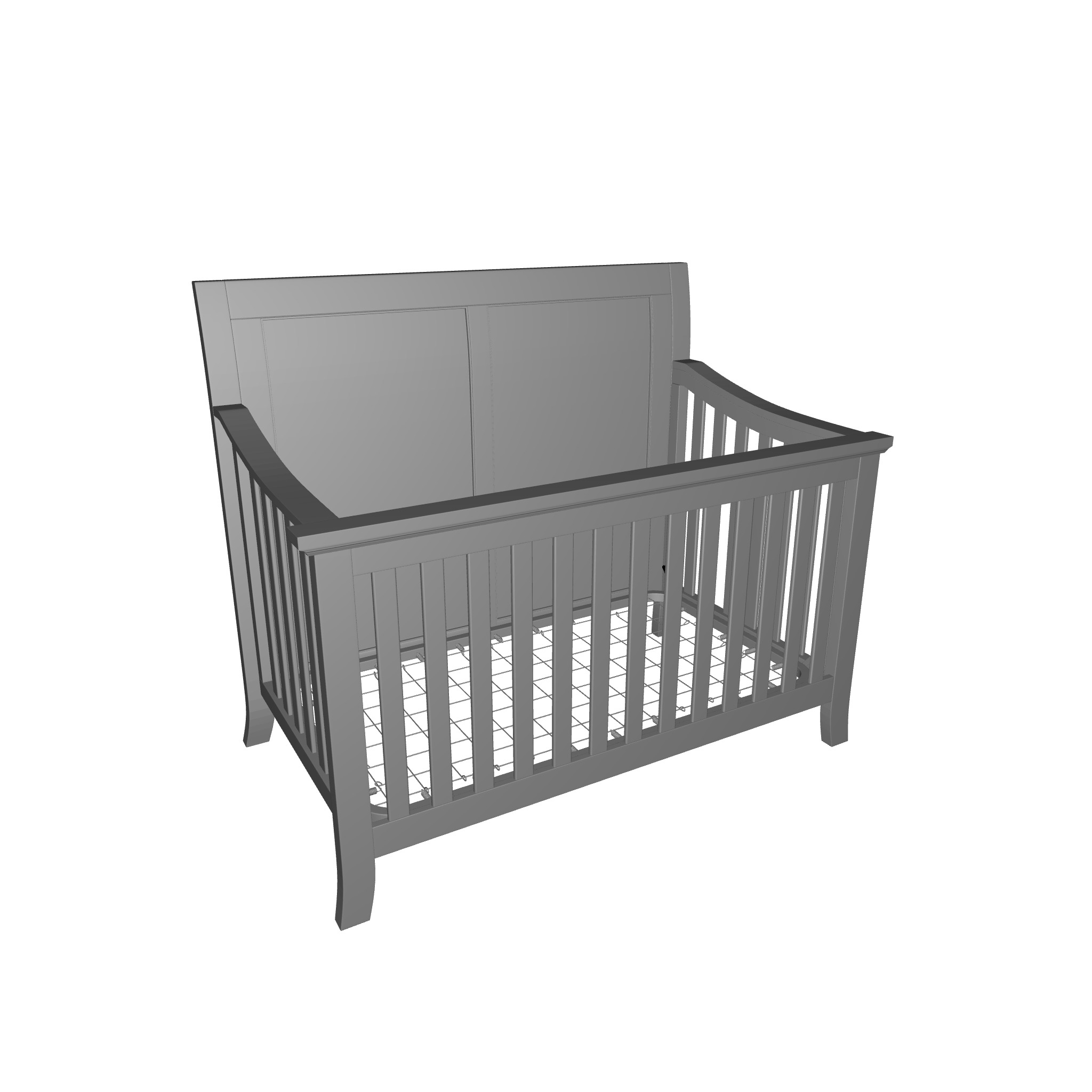Powell Crib 3D model_1
