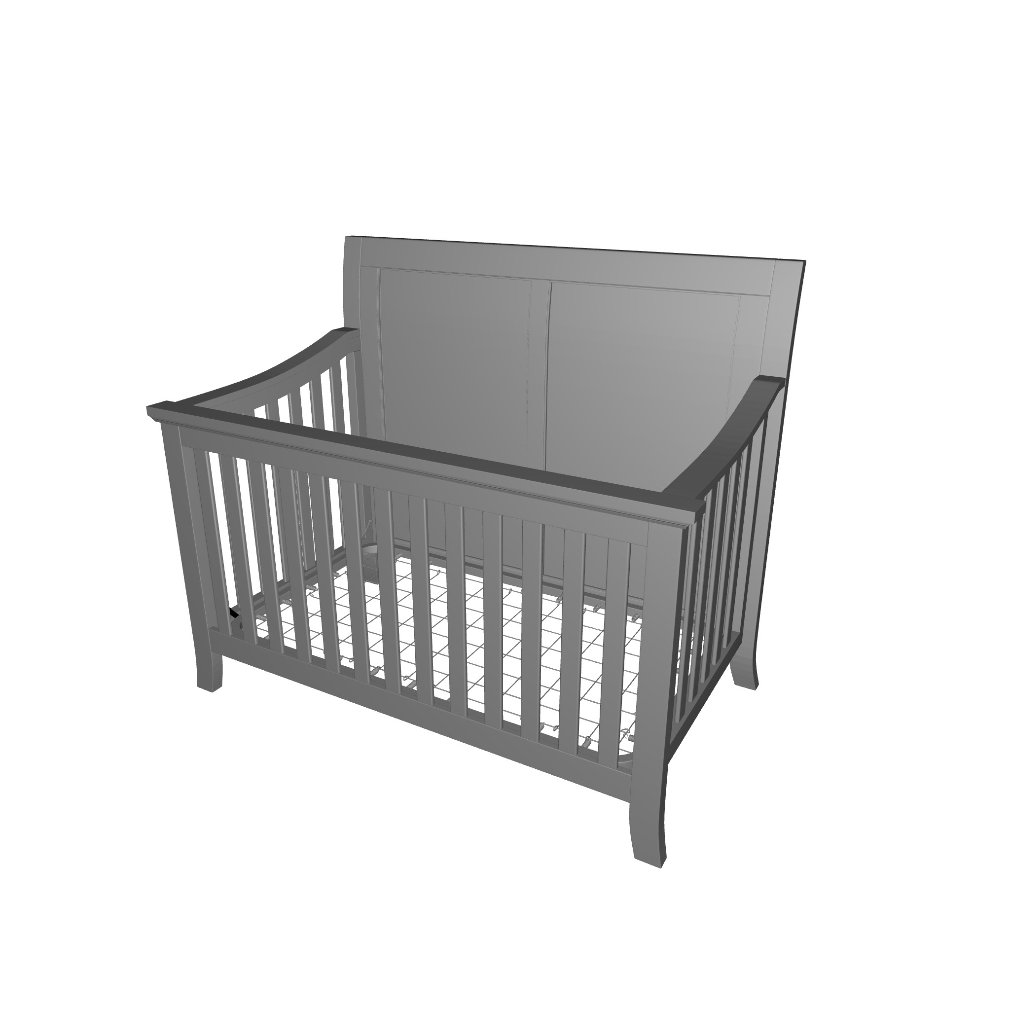 Powell Crib 3D model_3
