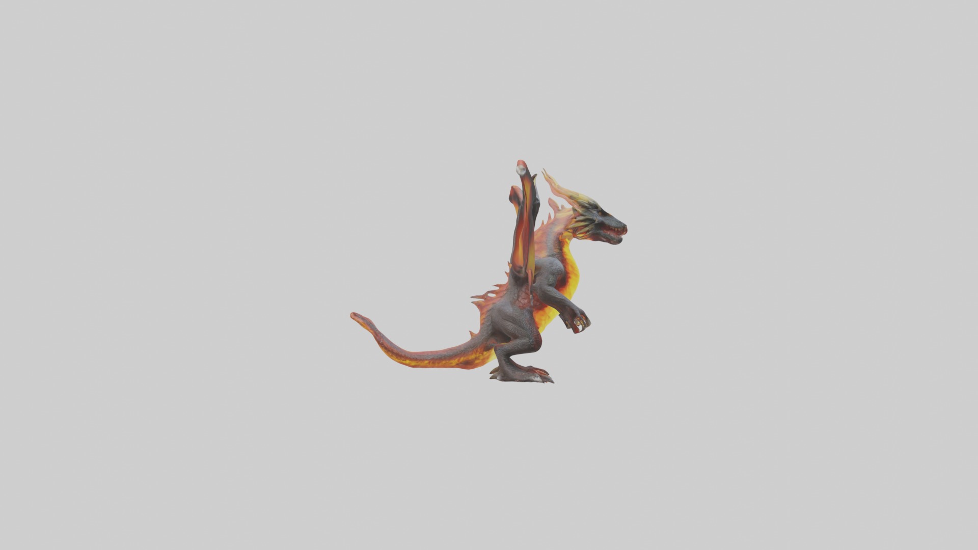 Firebreathingdragon 1 Low-poly 3D model_7