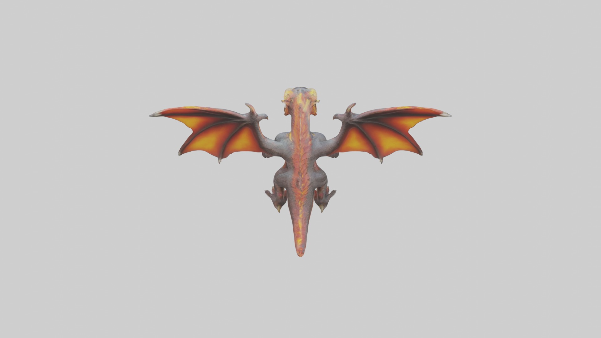 Firebreathingdragon 1 Low-poly 3D model_9
