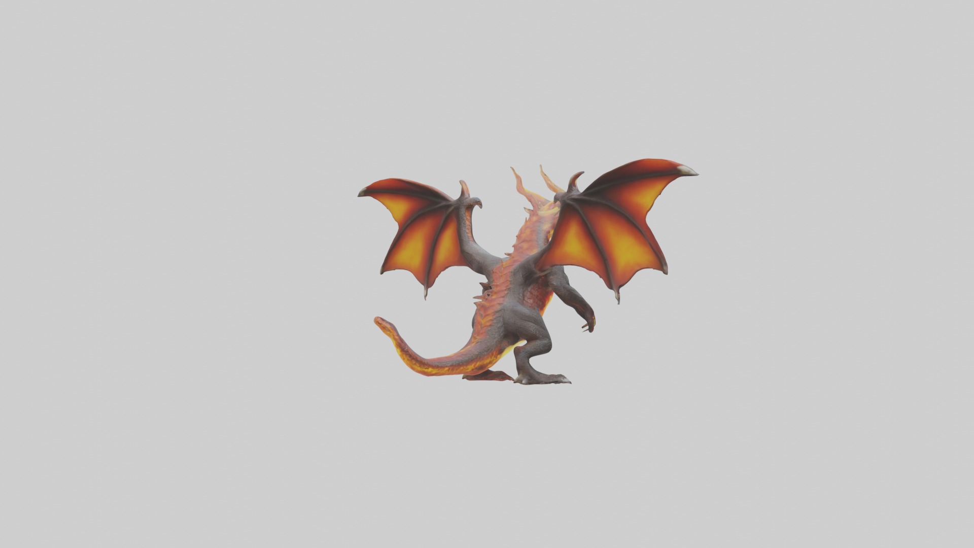 Firebreathingdragon 1 Low-poly 3D model_2