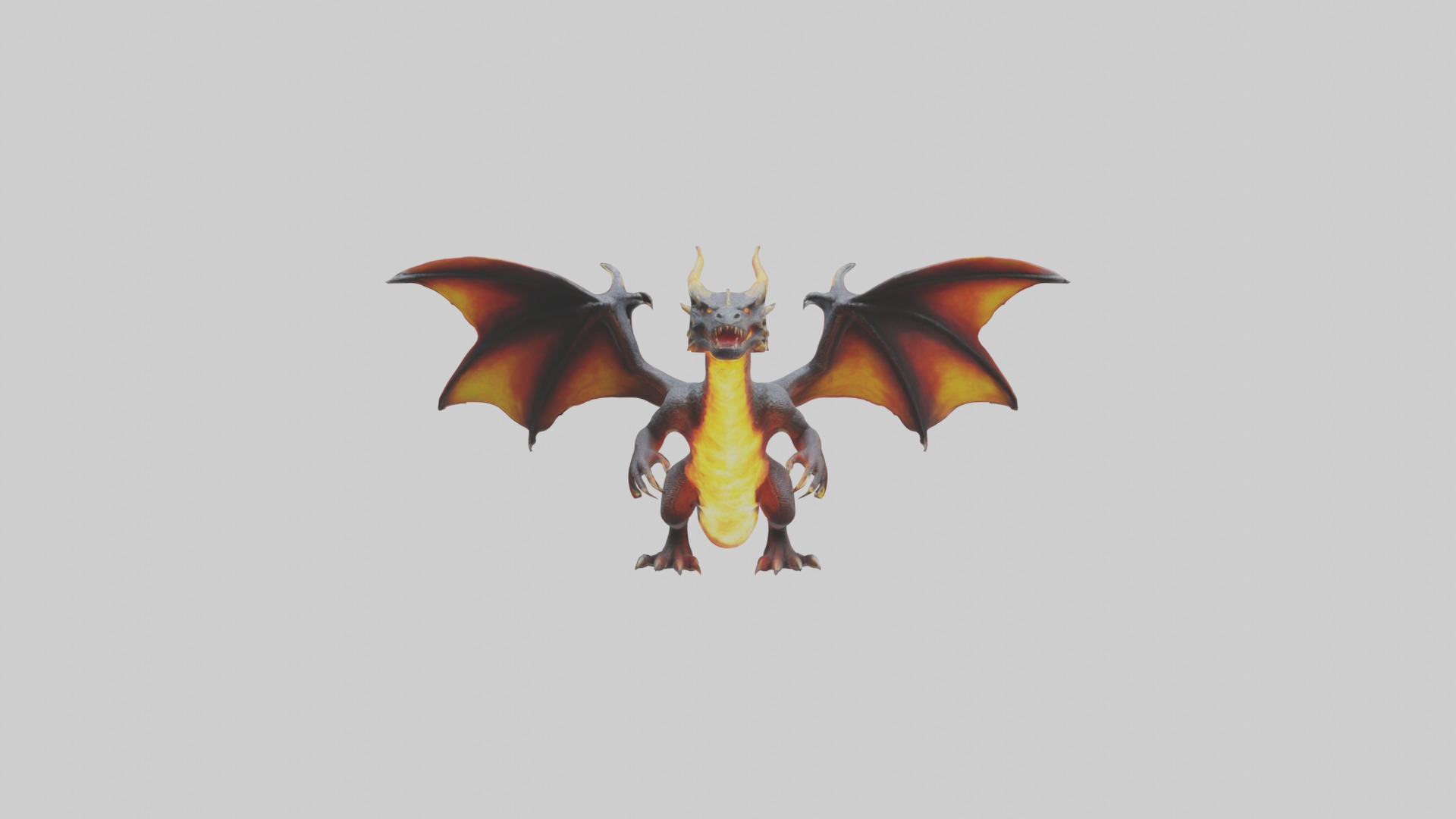 Firebreathingdragon 1 Low-poly 3D model_3