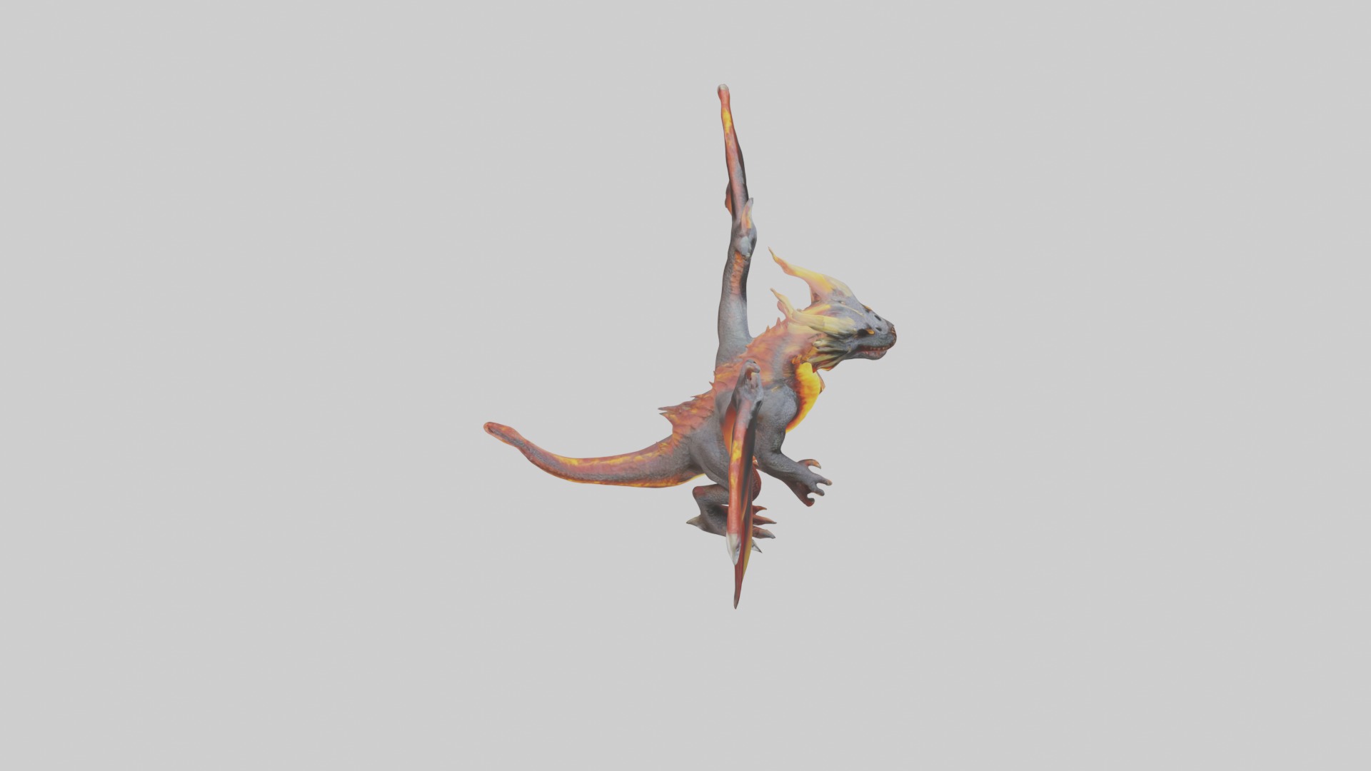 Firebreathingdragon 1 Low-poly 3D model_12