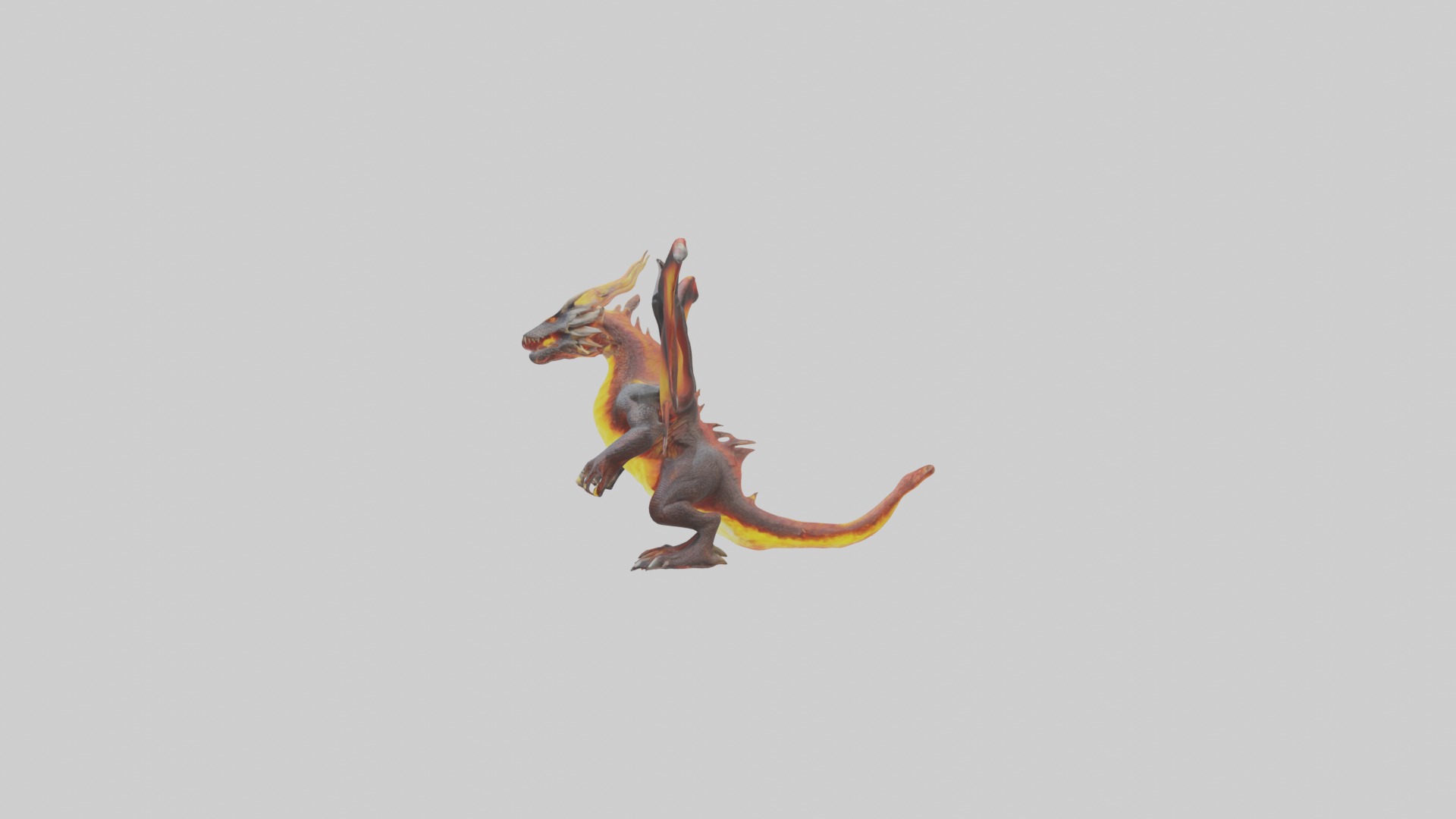 Firebreathingdragon 1 Low-poly 3D model_6