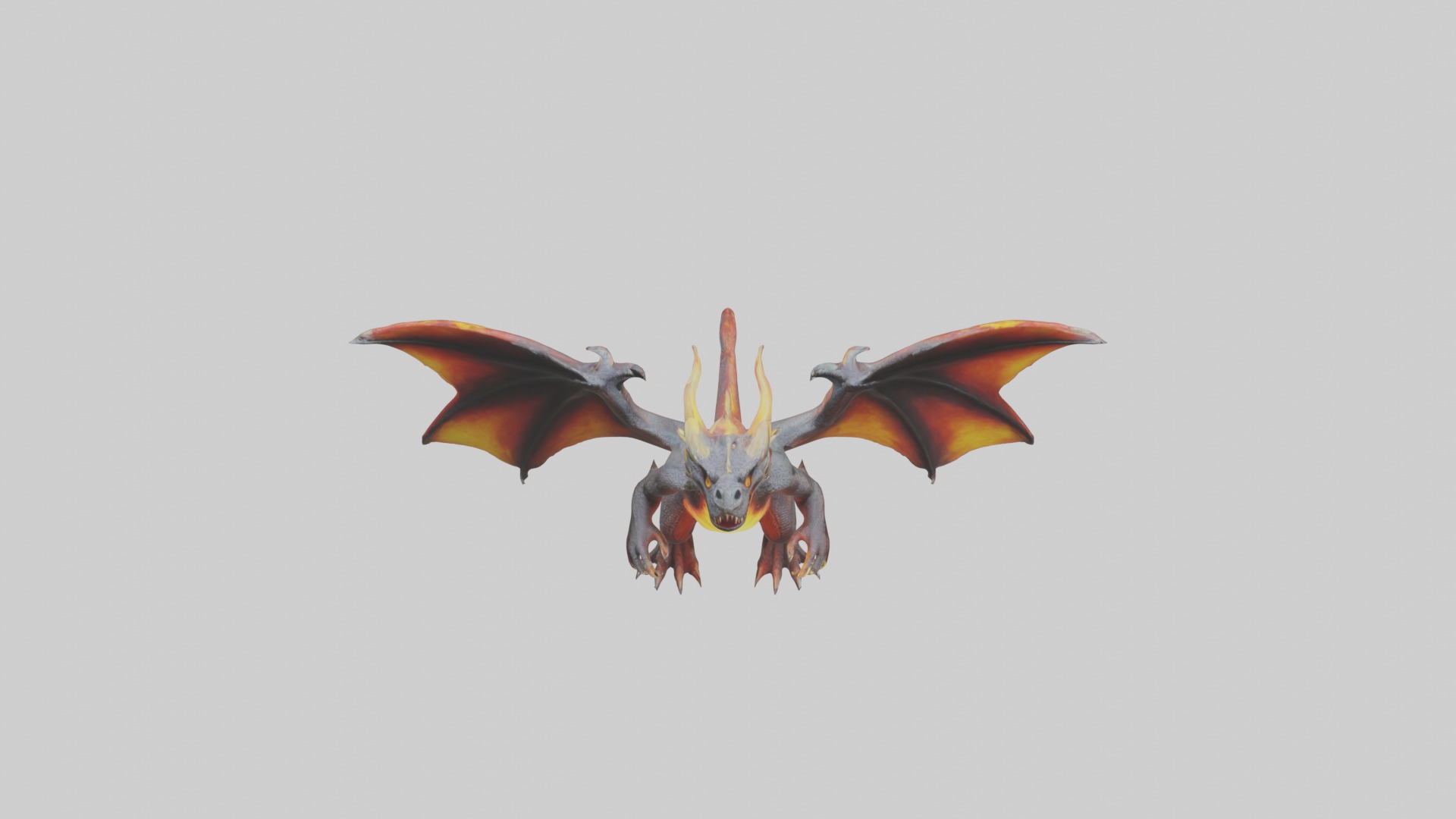 Firebreathingdragon 1 Low-poly 3D model_10