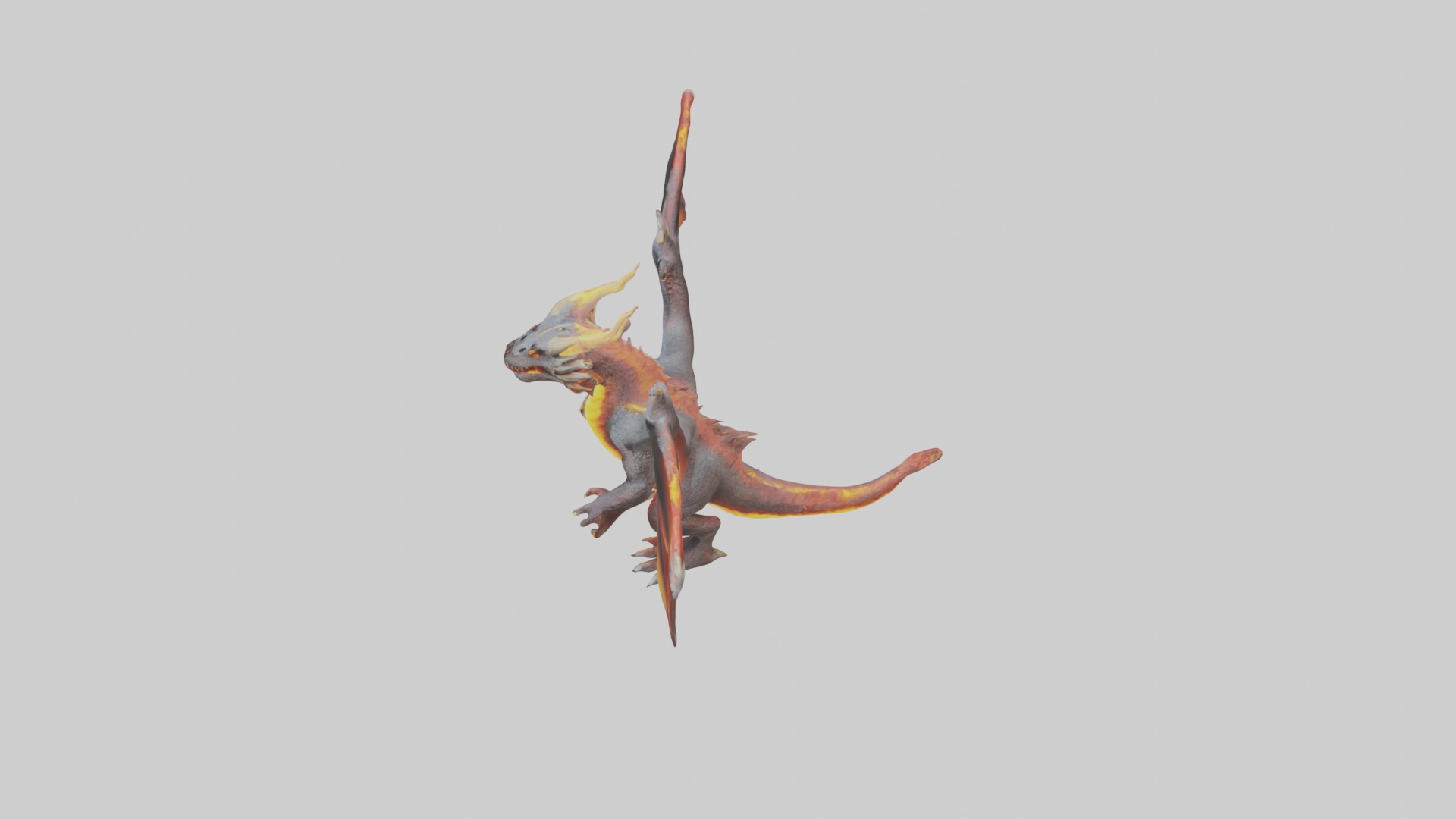 Firebreathingdragon 1 Low-poly 3D model_11