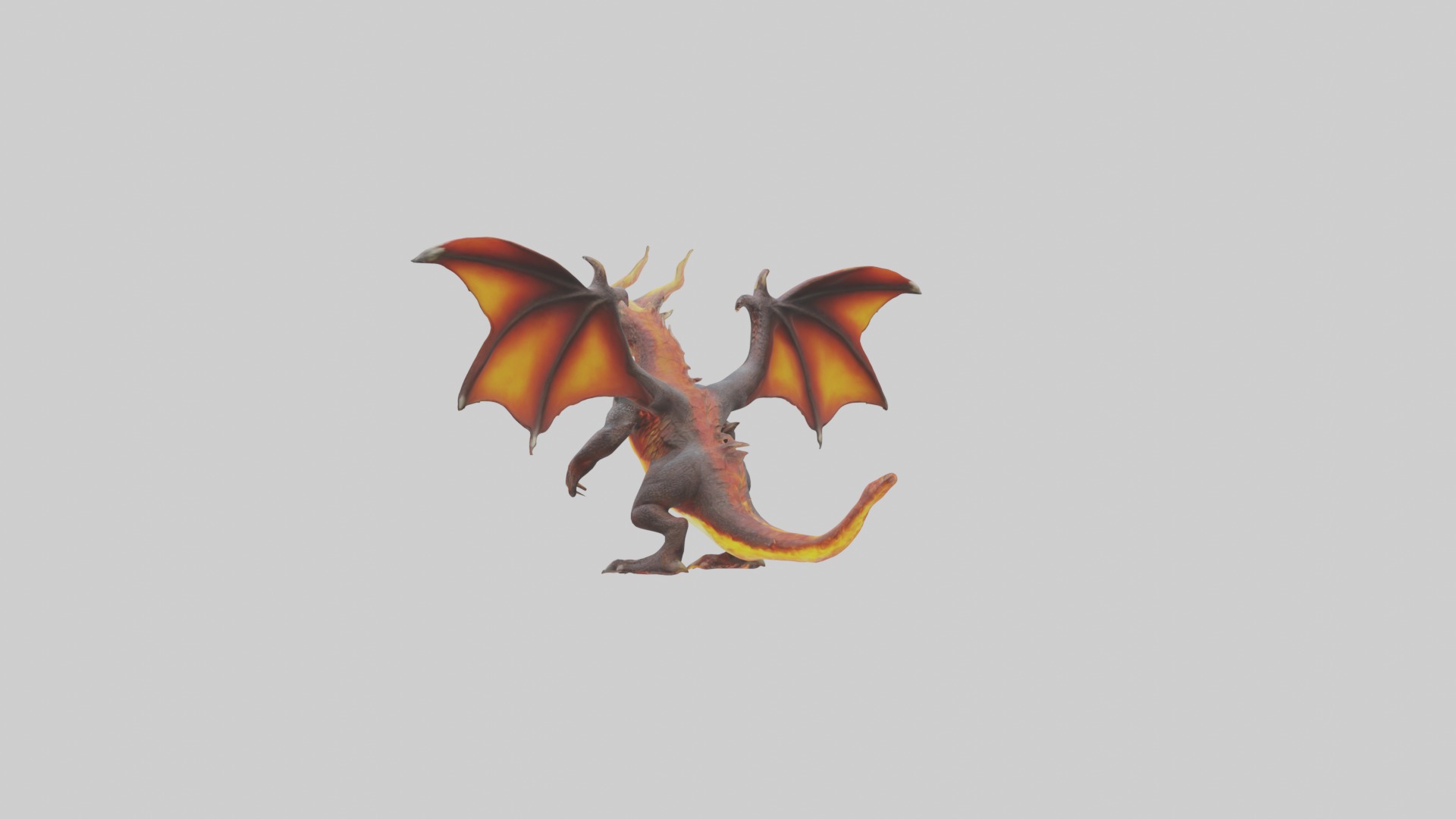 Firebreathingdragon 1 Low-poly 3D model_1