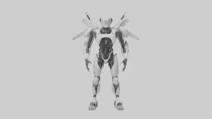 Exoskeleton Suit Mode 1 Low-poly 3D model