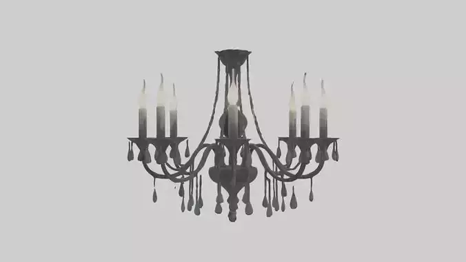 Eeriechandeliermode 1 Low-poly 3D model