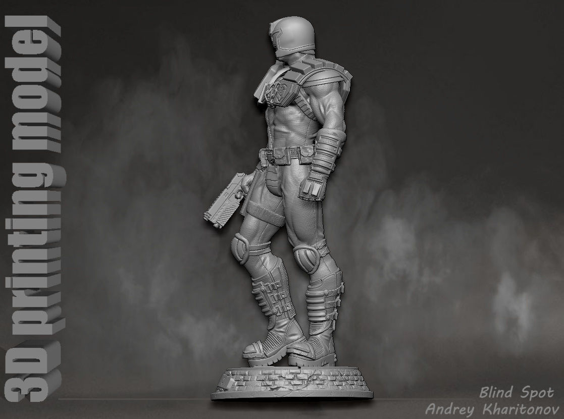 Judge Dredd 3D print model_4