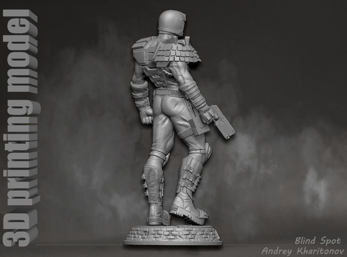 Judge Dredd 3D print model_11