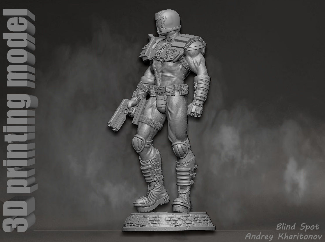 Judge Dredd 3D print model_3