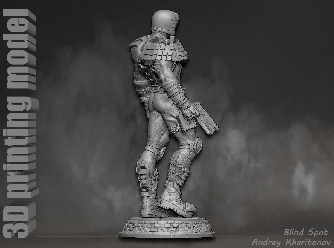 Judge Dredd 3D print model_12