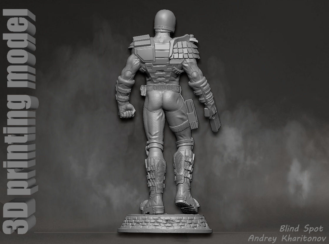 Judge Dredd 3D print model_9