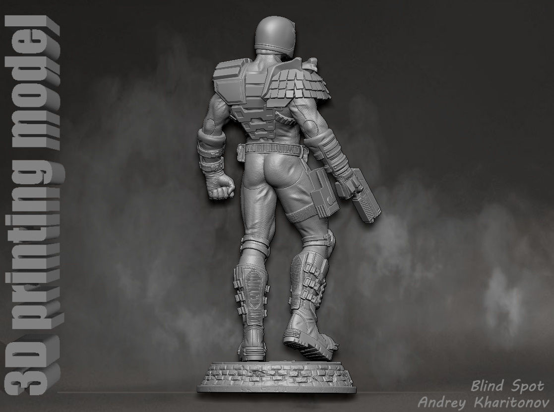 Judge Dredd 3D print model_10