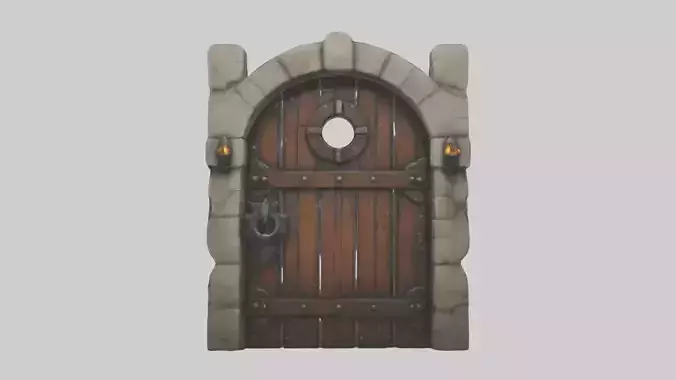 Dungeondoor Model Low-poly 3D model