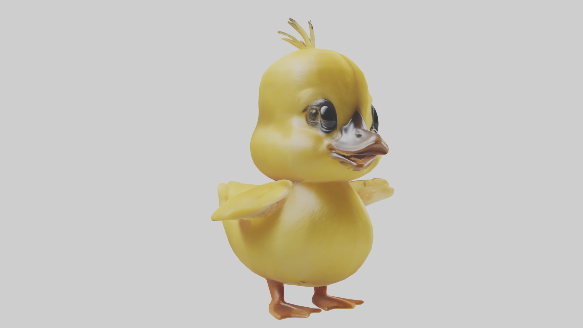 Duckling Model 1 Low-poly 3D model_5