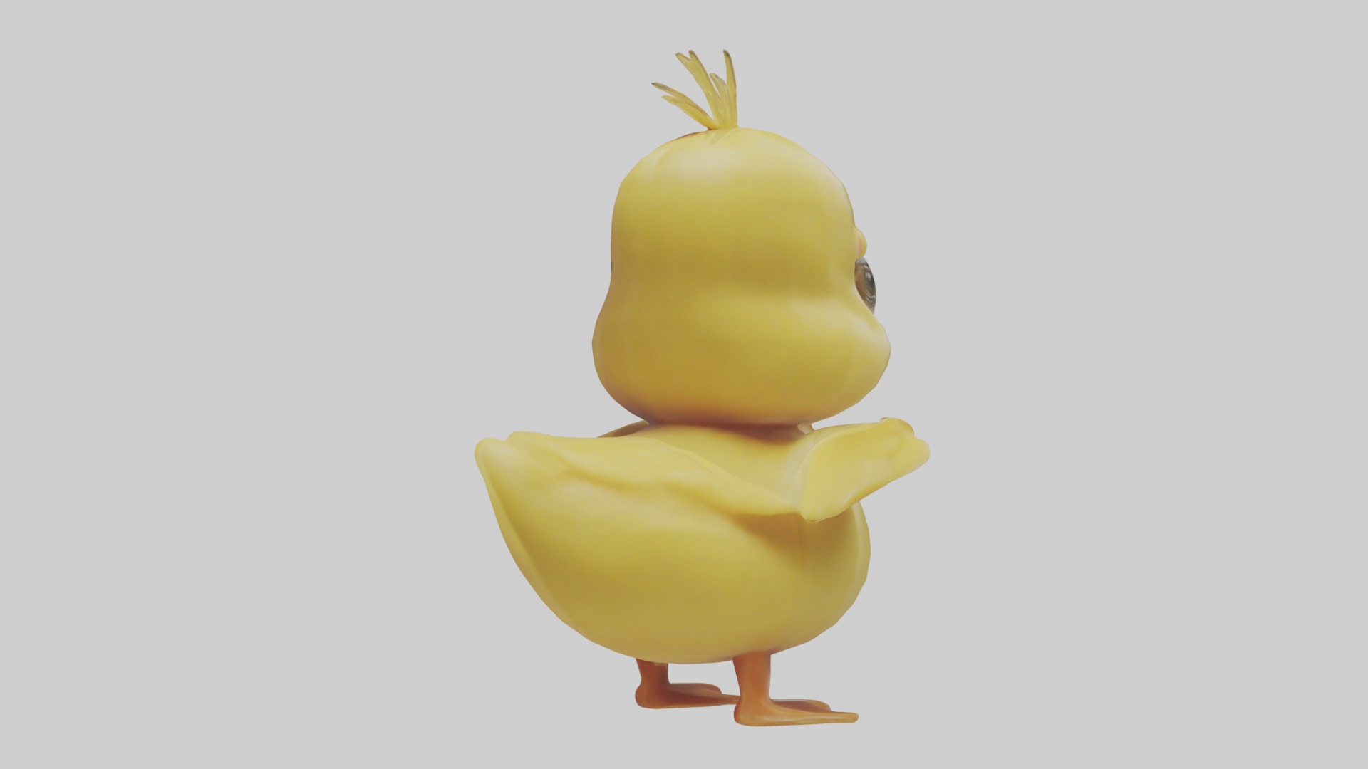 Duckling Model 1 Low-poly 3D model_2