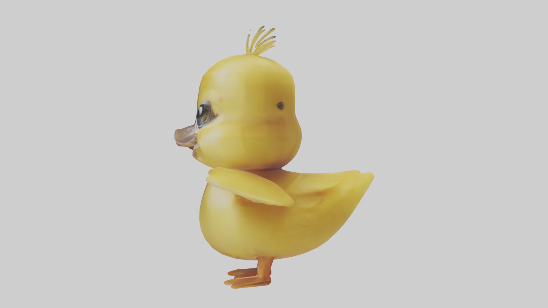 Duckling Model 1 Low-poly 3D model_6