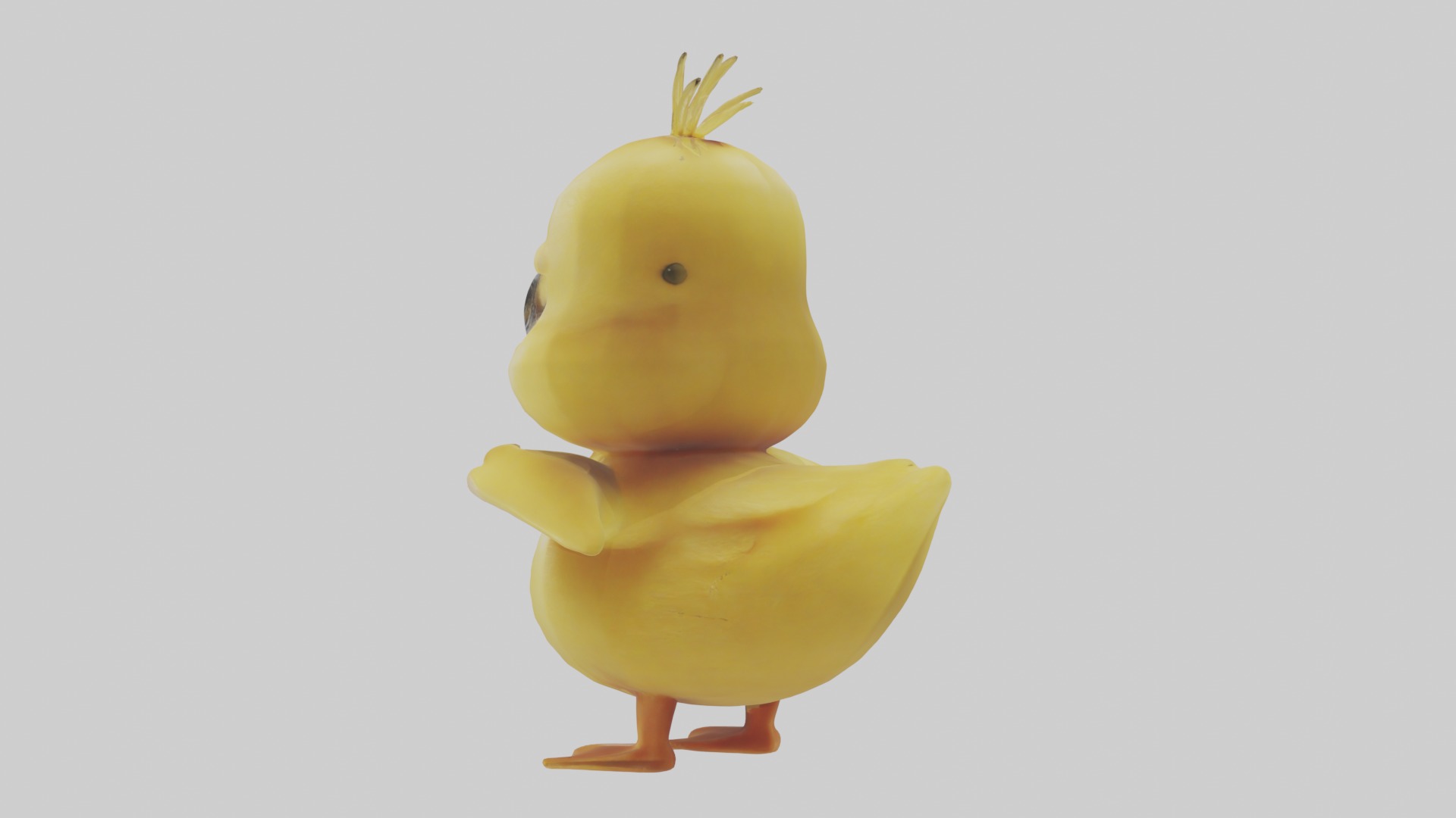 Duckling Model 1 Low-poly 3D model_1
