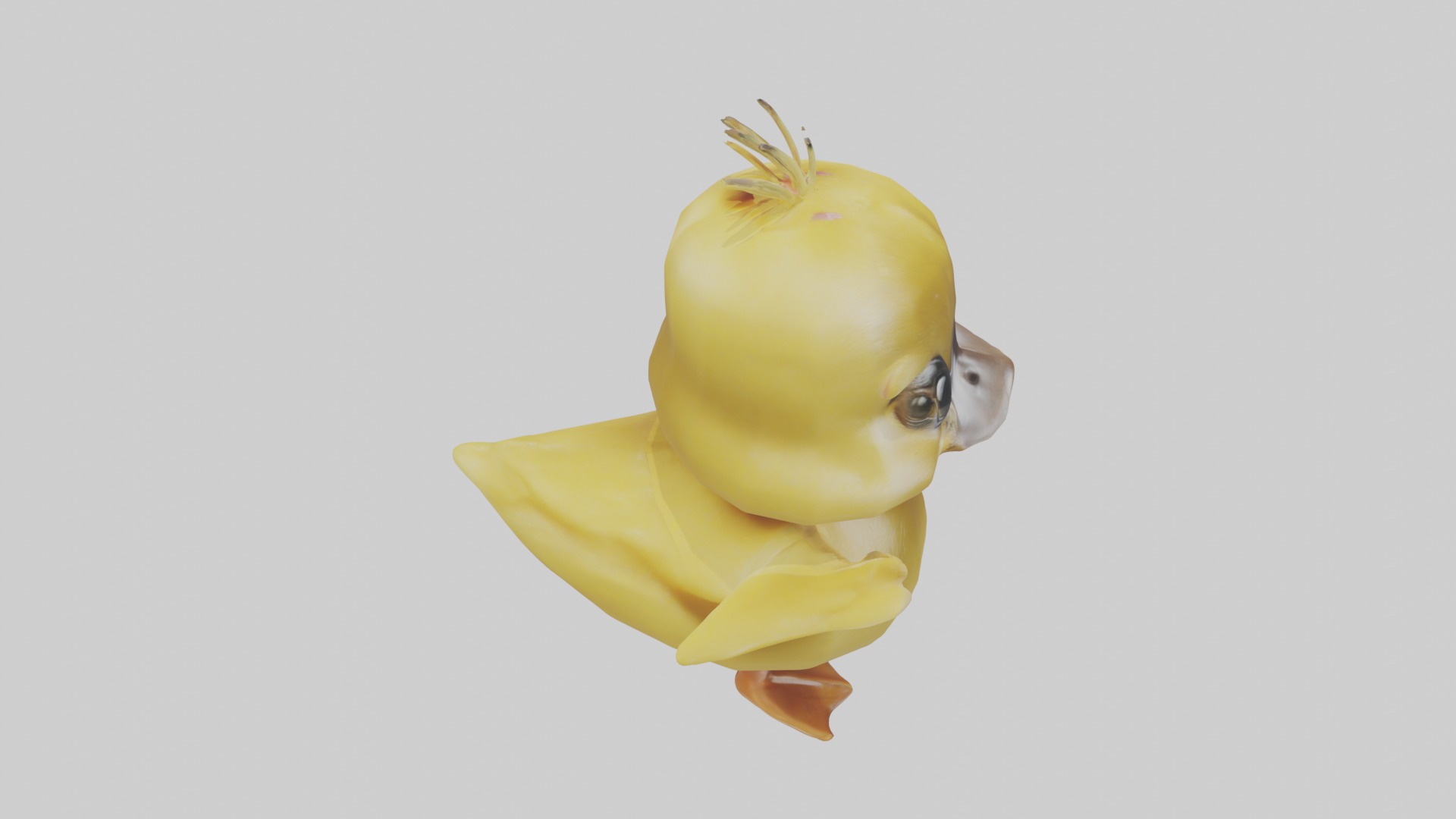 Duckling Model 1 Low-poly 3D model_12