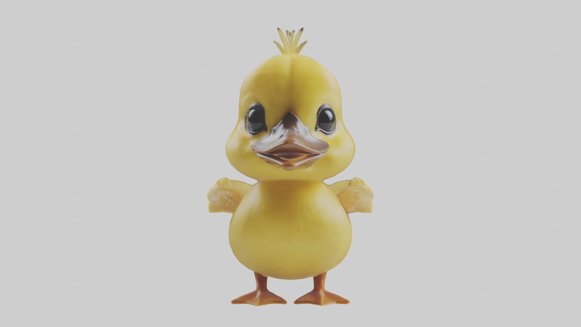 Duckling Model 1 Low-poly 3D model_3