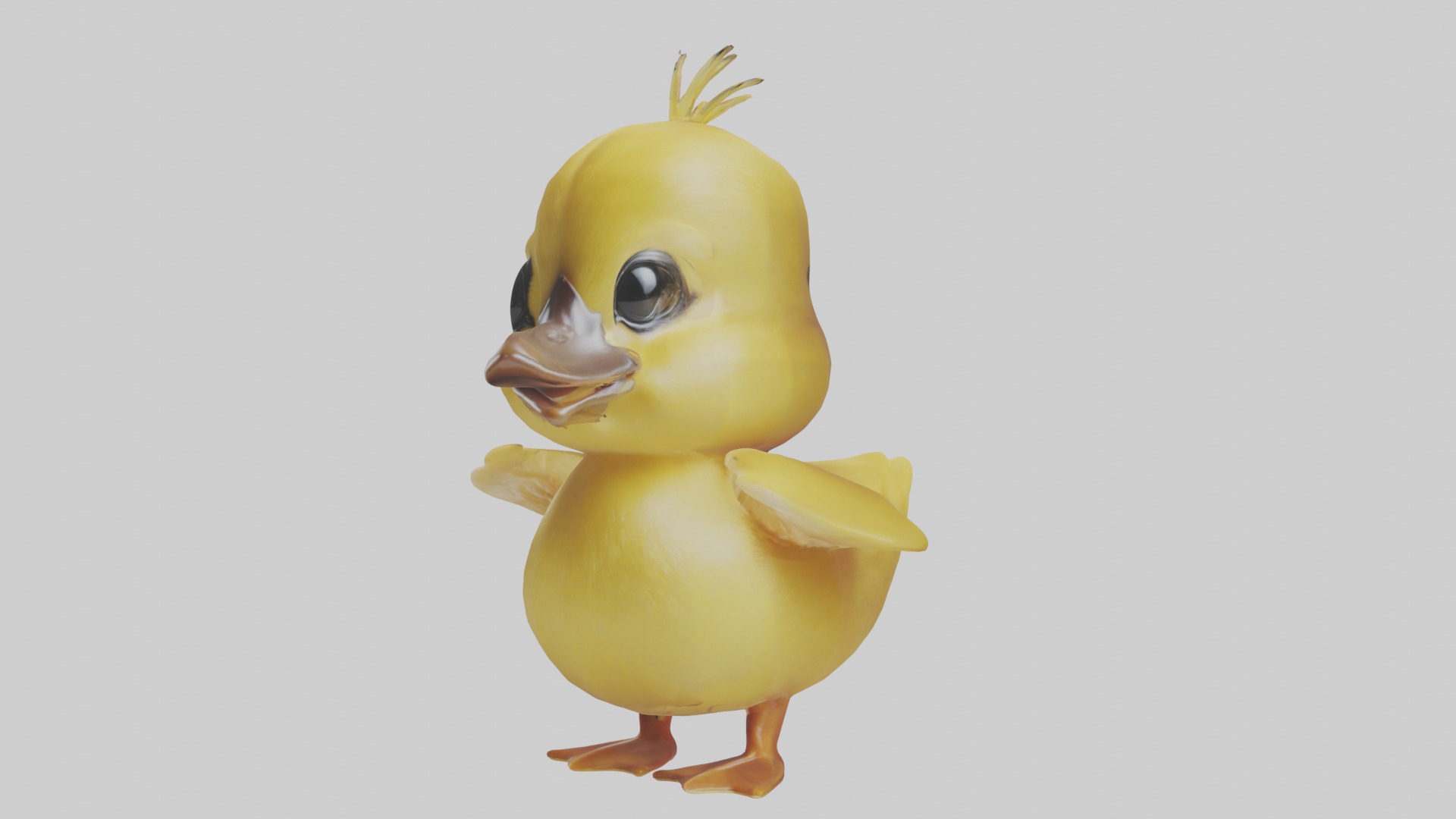 Duckling Model 1 Low-poly 3D model_4