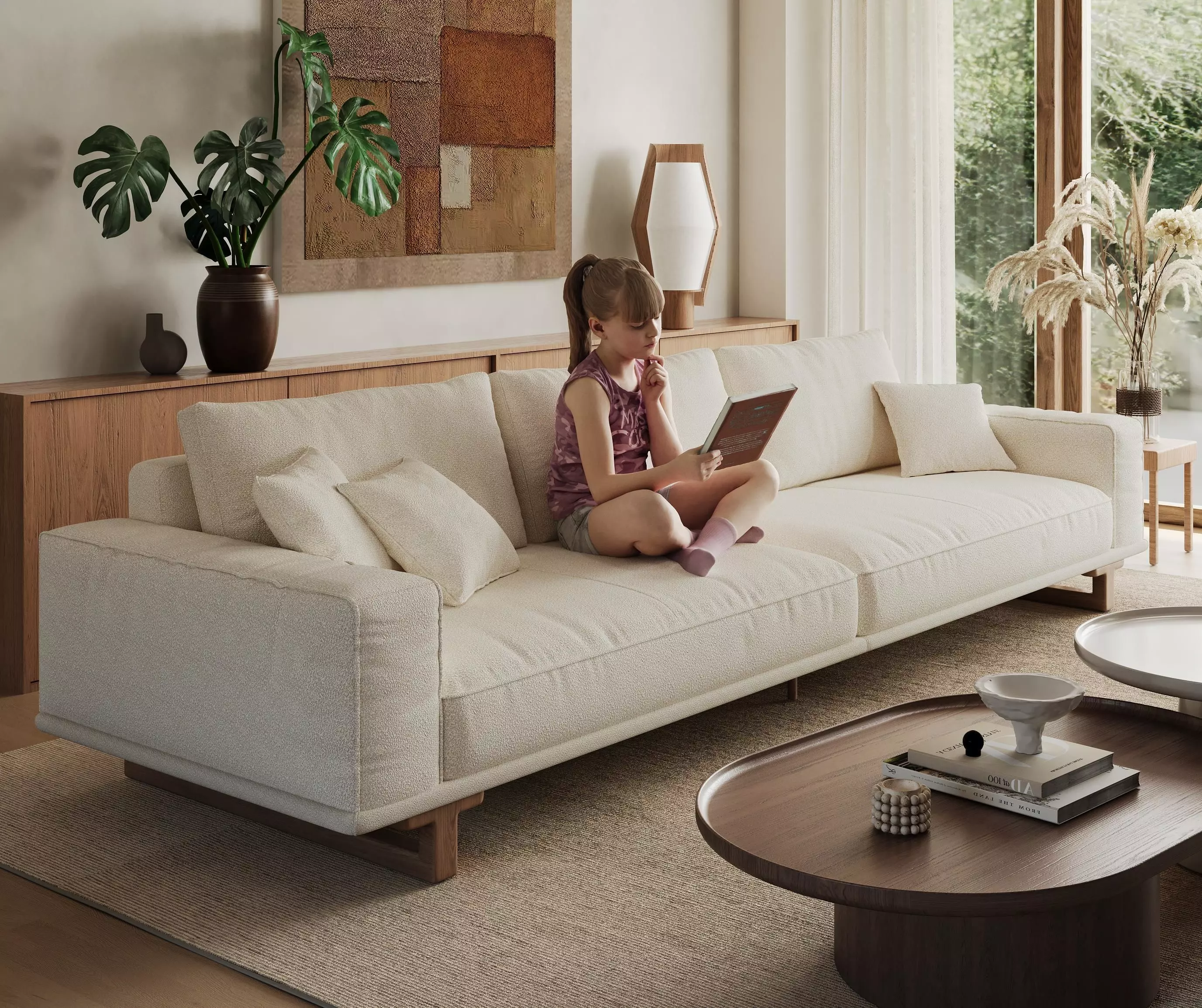 Mid Century interior  3D model_0