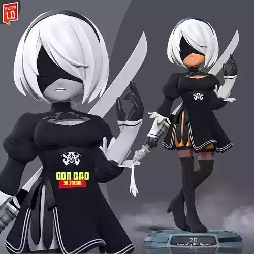 Nier Chibi 3D print model