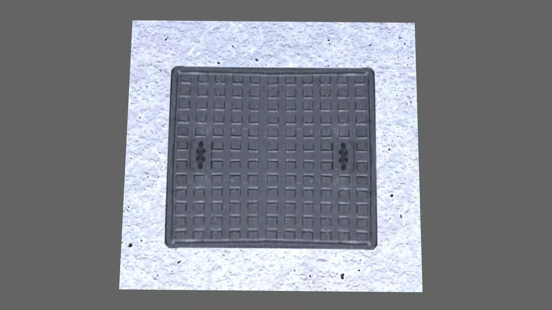 Manhole Plate Low-poly 3D model_0