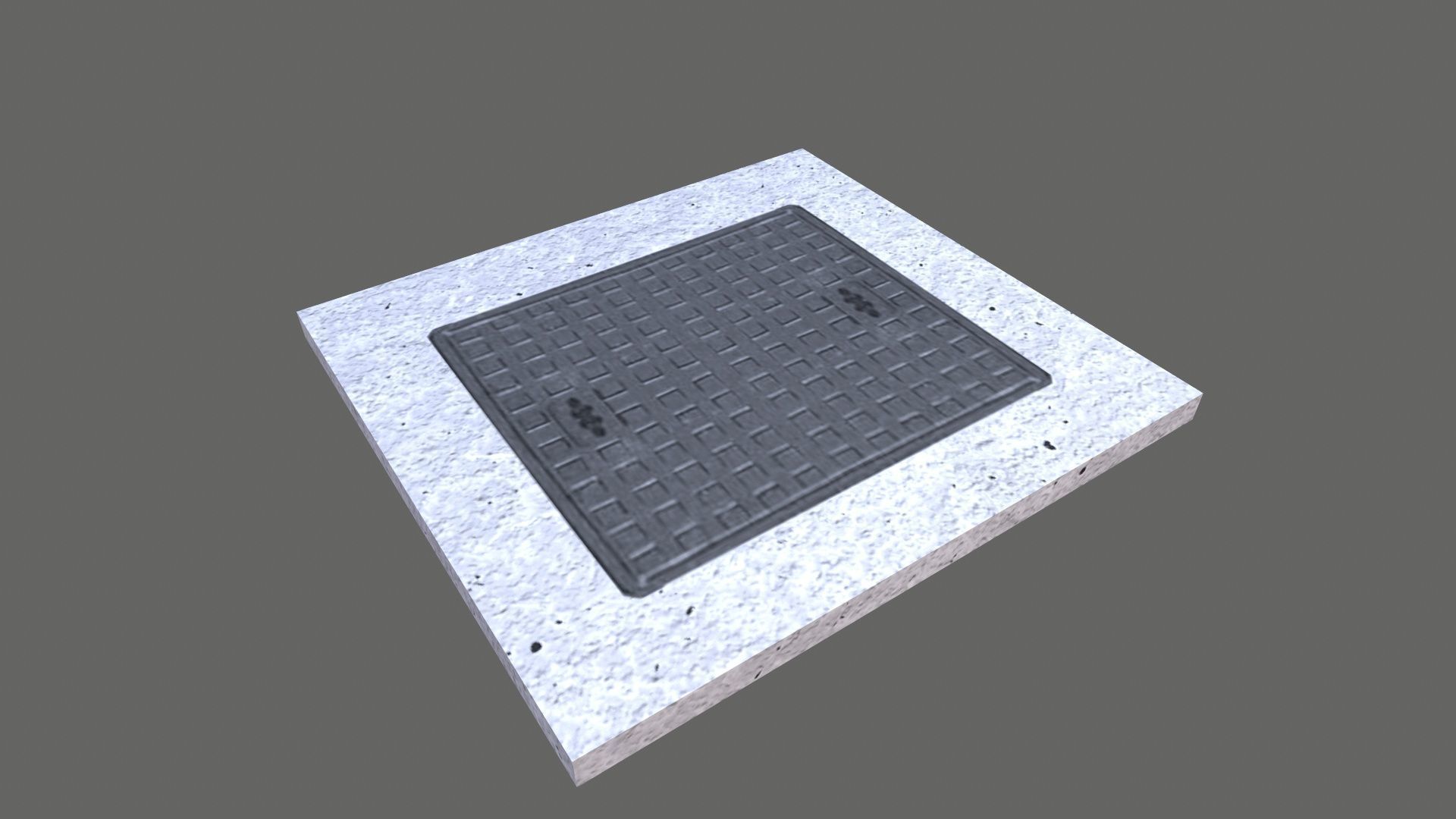 Manhole Plate Low-poly 3D model_5
