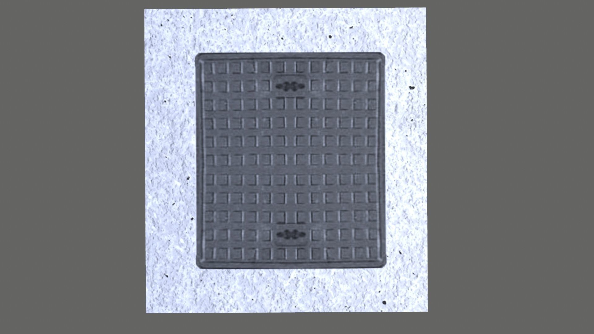 Manhole Plate Low-poly 3D model_7