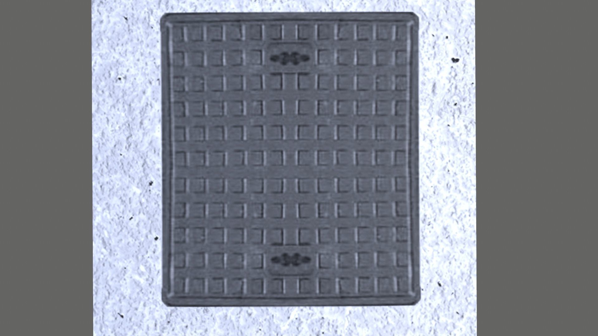 Manhole Plate Low-poly 3D model_8
