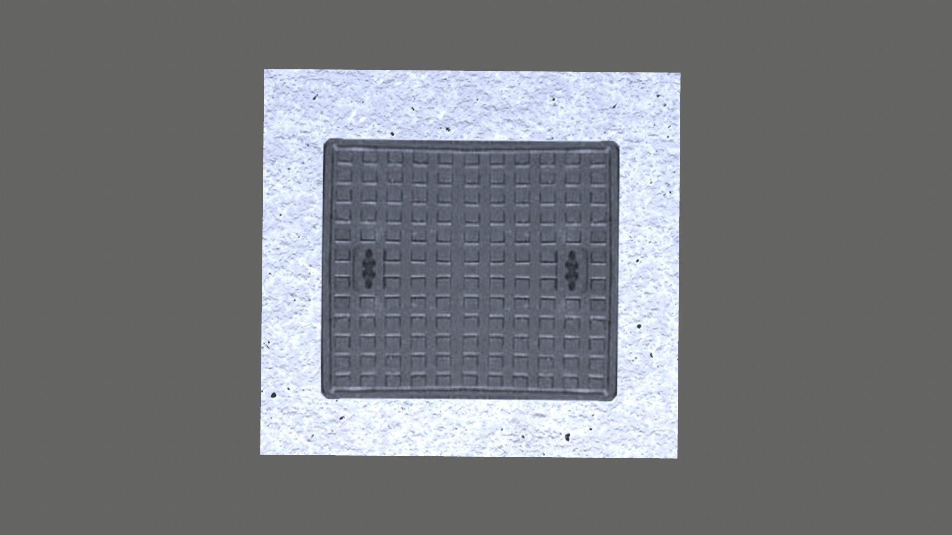 Manhole Plate Low-poly 3D model_3