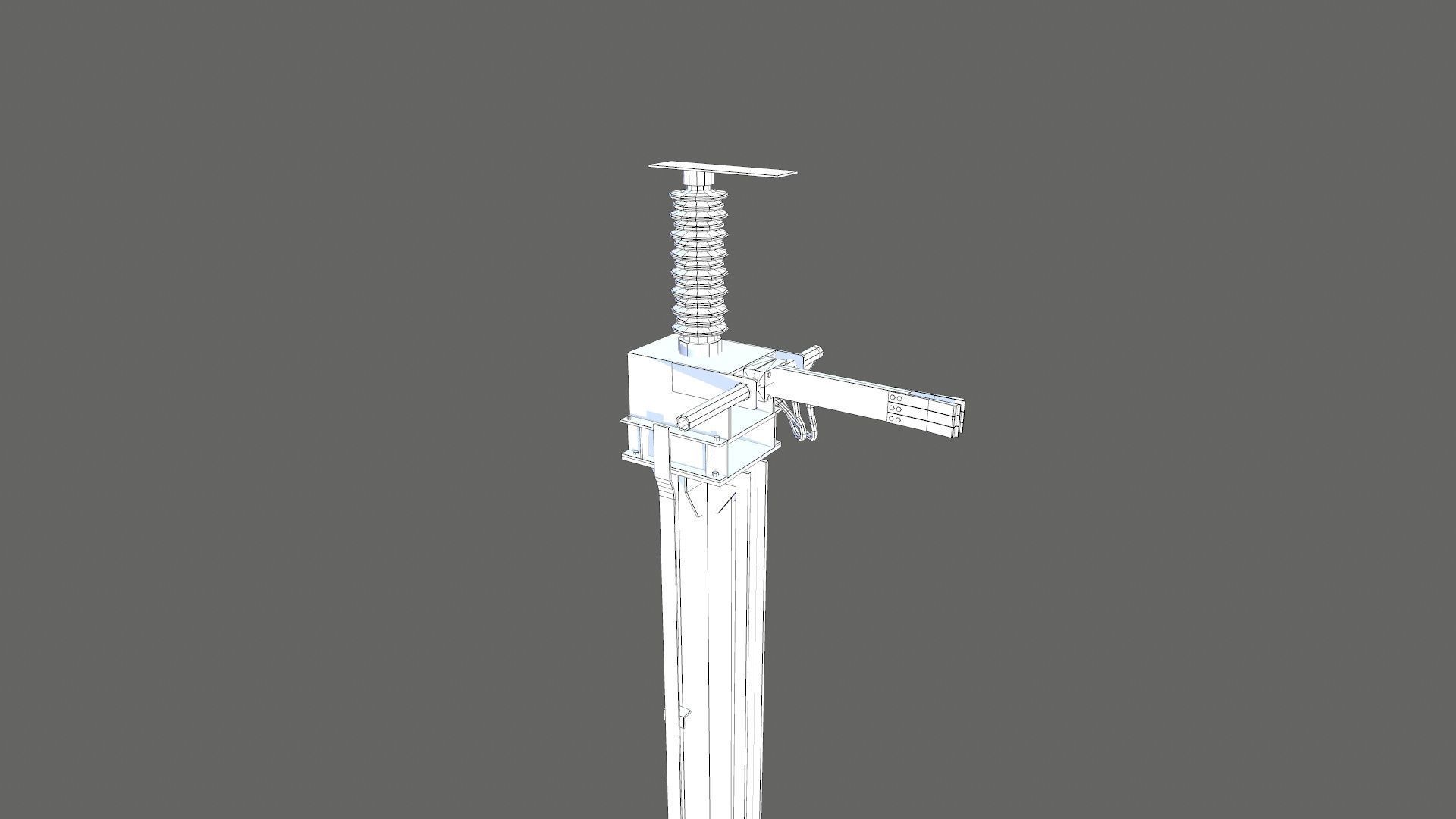 Pole RH Transform Low-poly 3D model_10