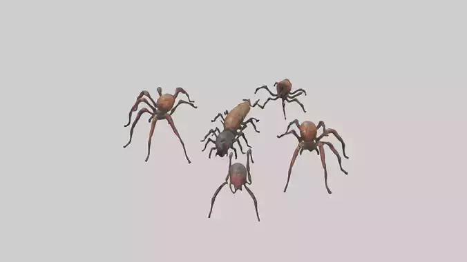 Creepycrawlies Model  Low-poly 3D model