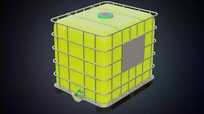 Water Container 1 Basic Low-poly 3D model