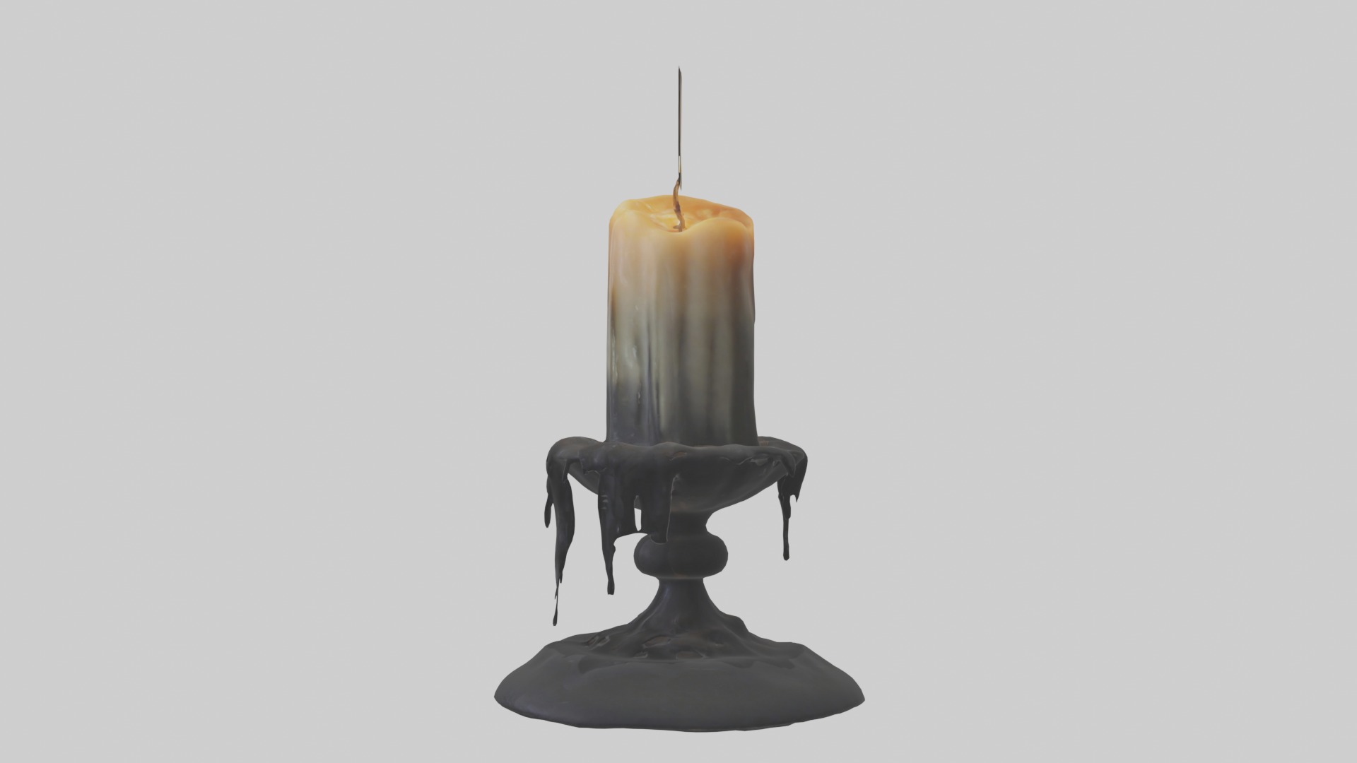 Creepy candle Model Low-poly 3D model_6