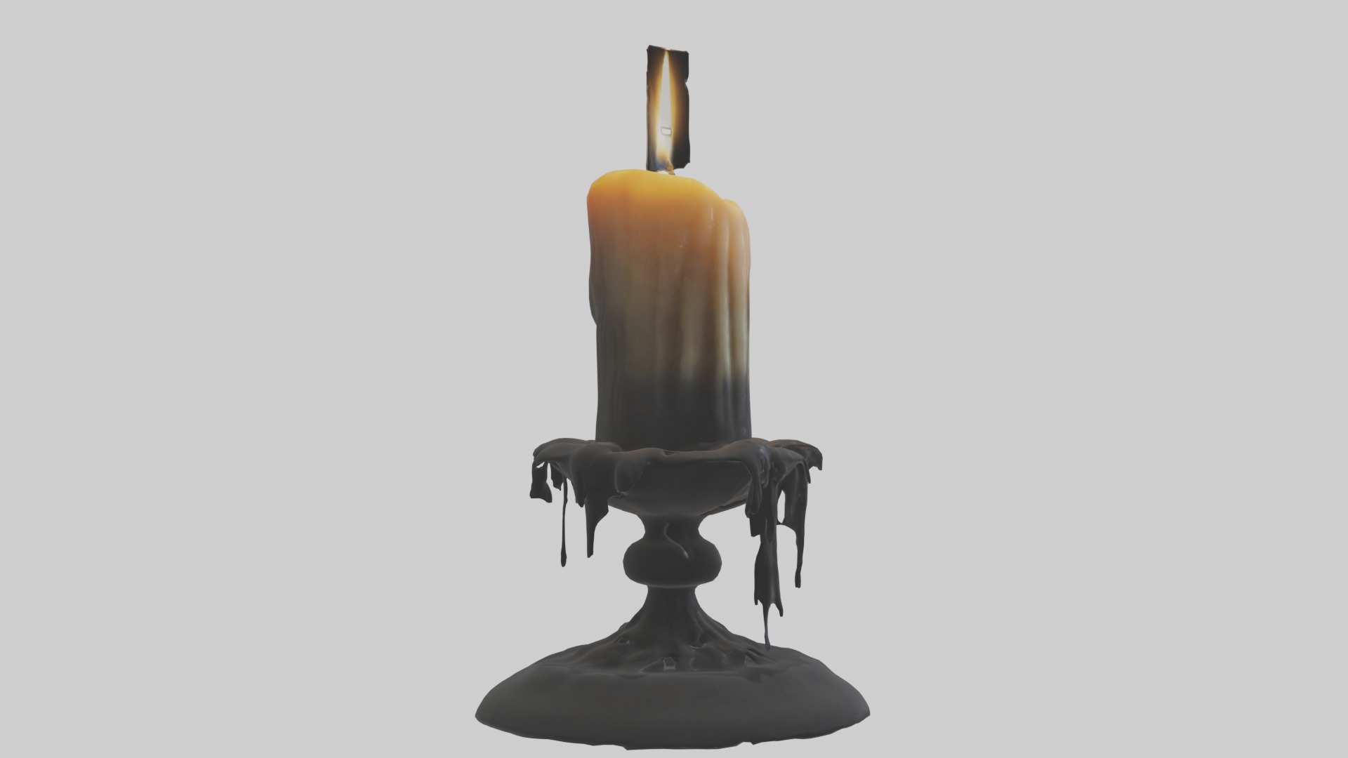 Creepy candle Model Low-poly 3D model_5