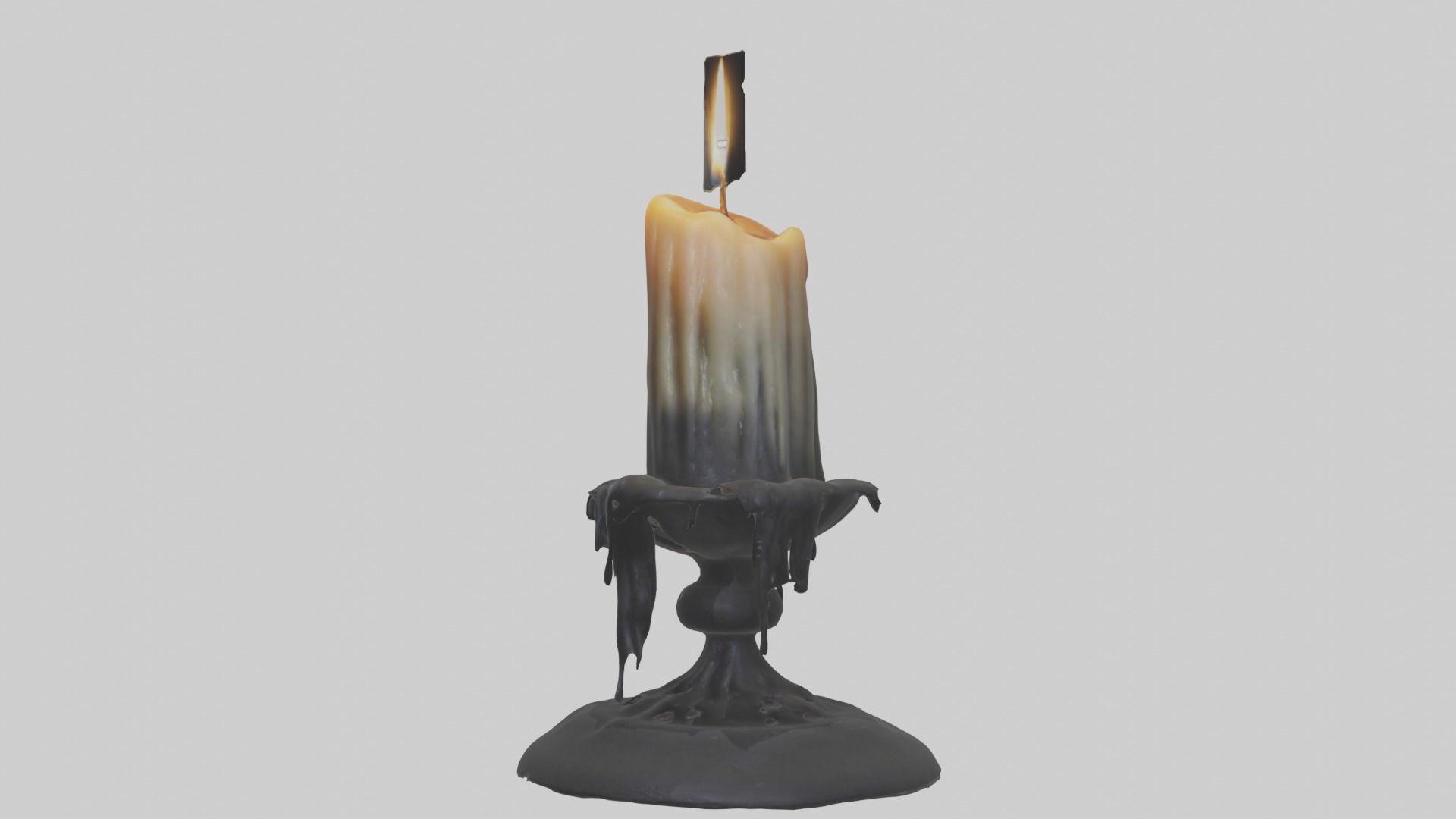 Creepy candle Model Low-poly 3D model_4